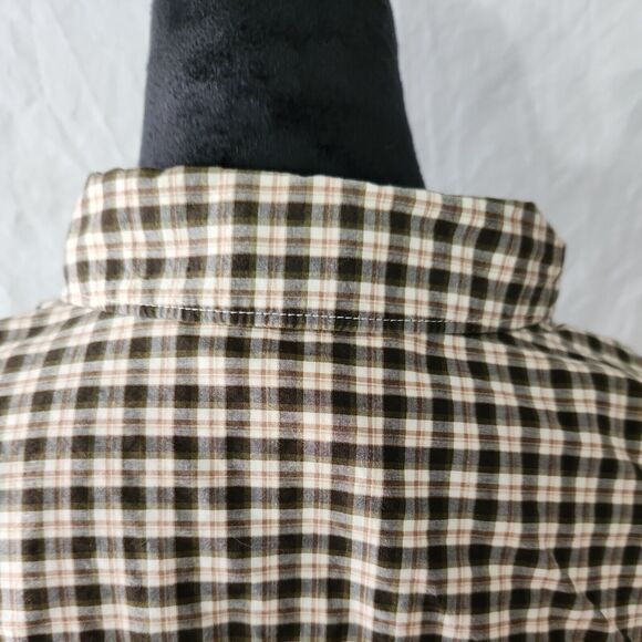 Lauren Ralph Lauren L 100% Cotton Plaid Lightweight Button Down Shirt Fall Color - Picture 9 of 12
